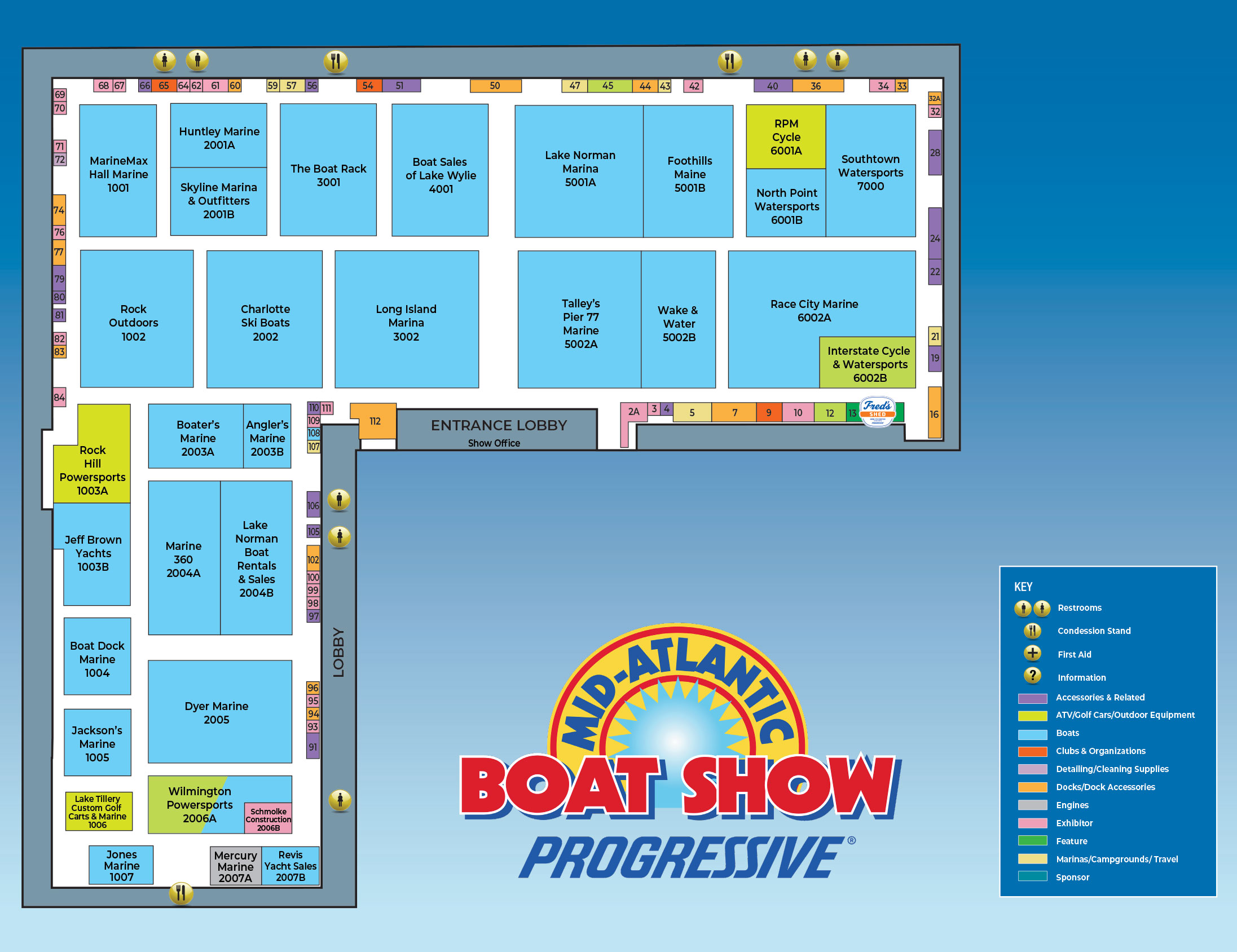 Mid-Atlantic Boat Show Floor Map, 2025